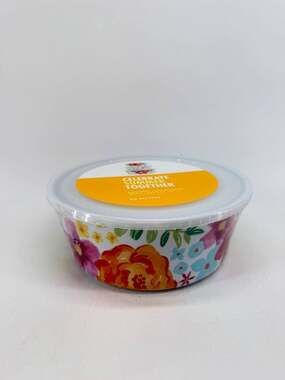 Kohl's Floral Plastic Nesting Food Storage Containers with Lids Set of 3 New